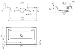 Onika Мебель для ванной Стрим 80.12 (Como) белая – фотография-13